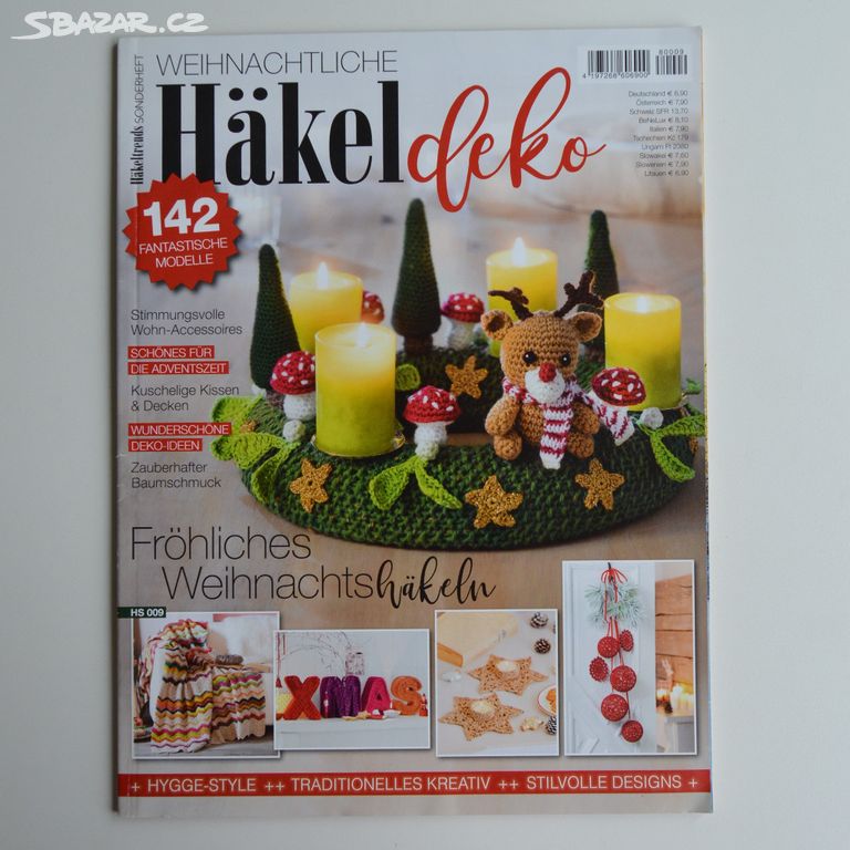 německý časopis - Häkel deko, vánoční háčkování