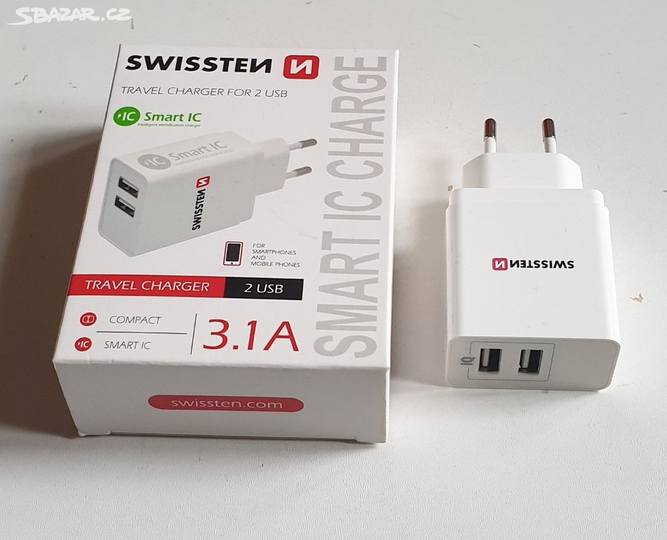 síťový adaptér Smart IC 2x USB 3,1A Power  NOVÝ!