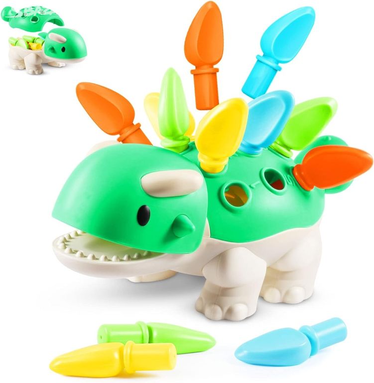 hračka: dinosaura s 12 barevnými vložkami.