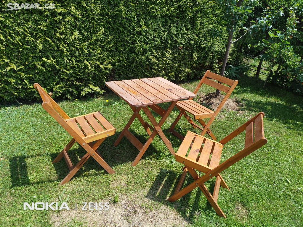 REZERVACE-Zahradní, balkónový nábytek stůl+3 židle