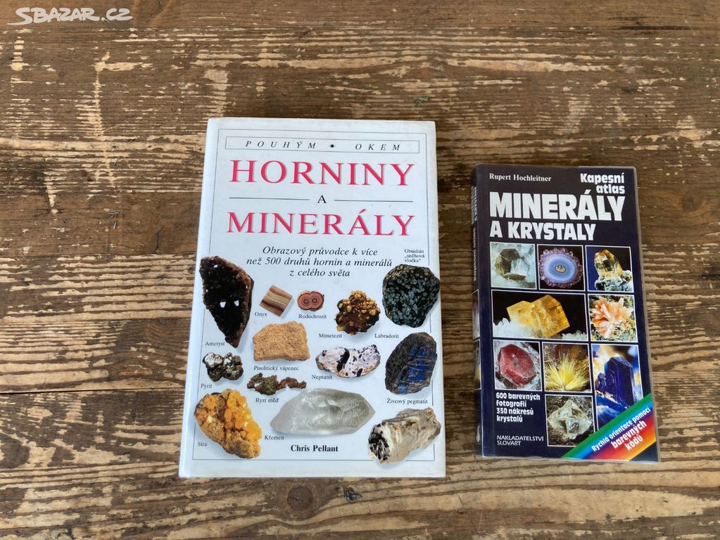 2x kniha Horniny a minerály (Pellant +Hochleiter )