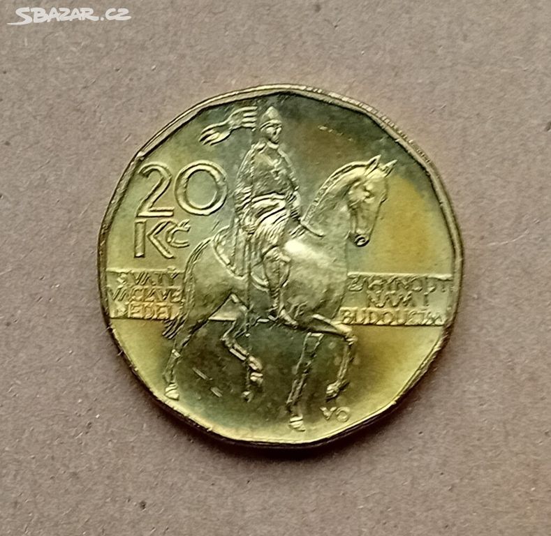Mince 20 Kč 2004 Jablonec jemná patina