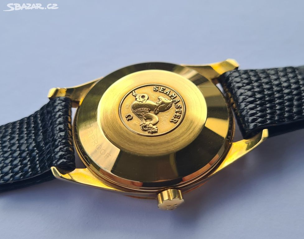 Zlaté náramkové hodinky Omega Seamaster Automatic