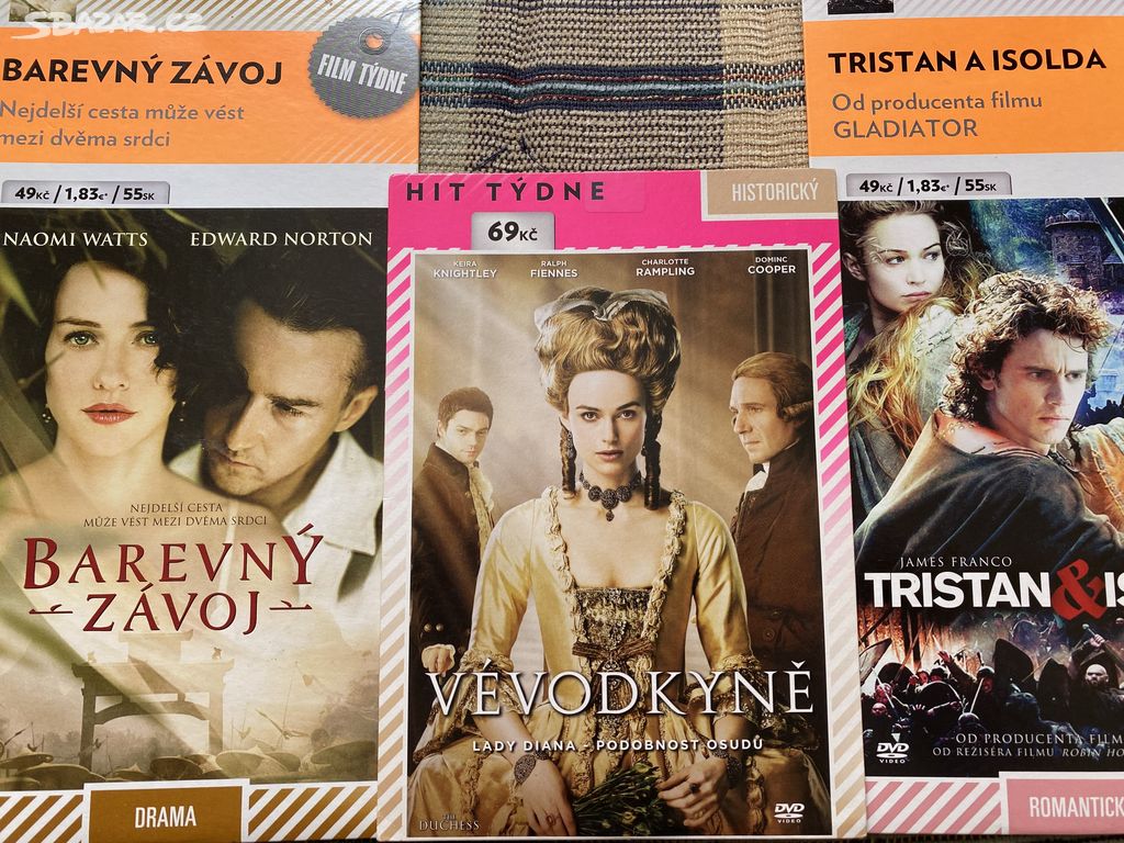 7x DVD z novinové distribuce (romance)