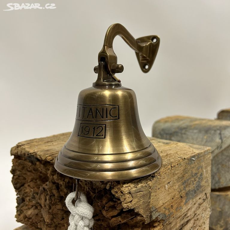Závěsný mosazný lodní zvon, zvonek TITANIC 1912