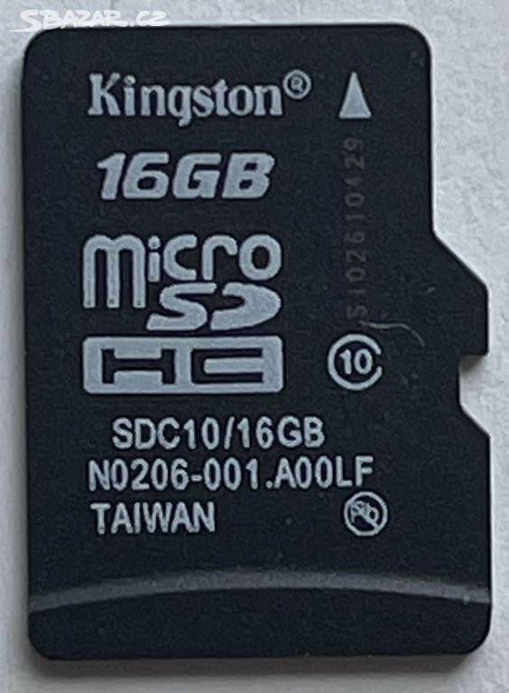 Paměťová karta Kingston microSD 16 GB