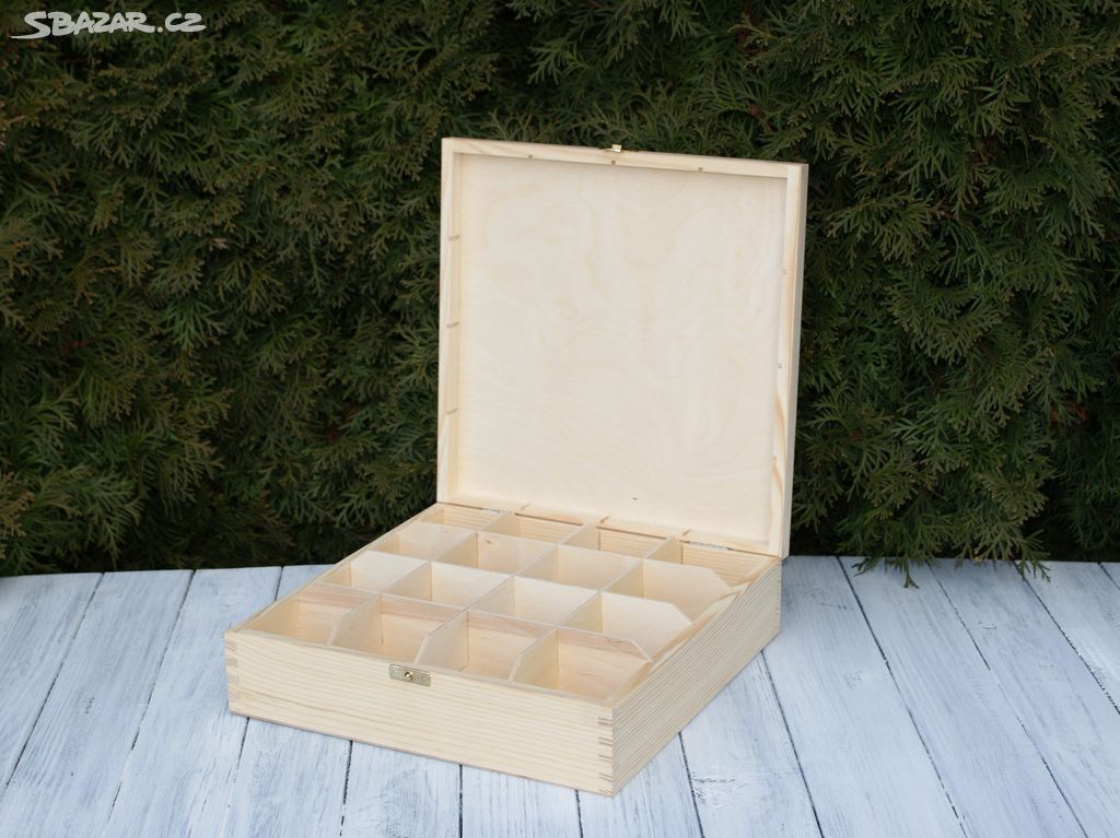 Dřevěná krabička na čaj 16
