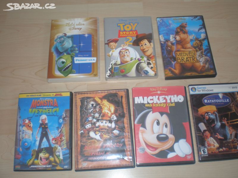 DVD Disney - Příšerky, Toy story, Medvědí bratři