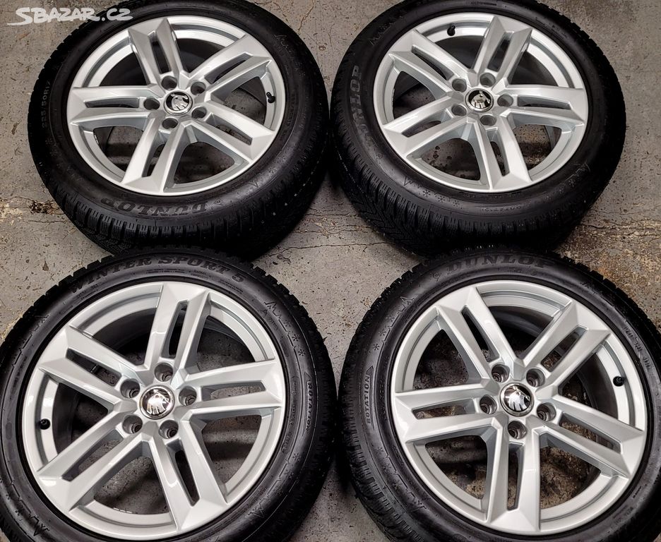 Škoda Octavia 4, IV,17' alu,zimní pneu Dunlop,9 mm