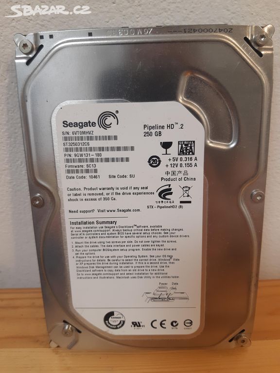 Pevný disk Seagate 250 GB