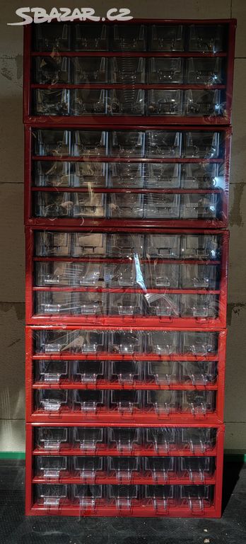 Set závěsných skříněk M6740 červený organizer