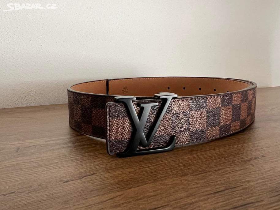 Kožený pásek na motiv Louis Vuitton