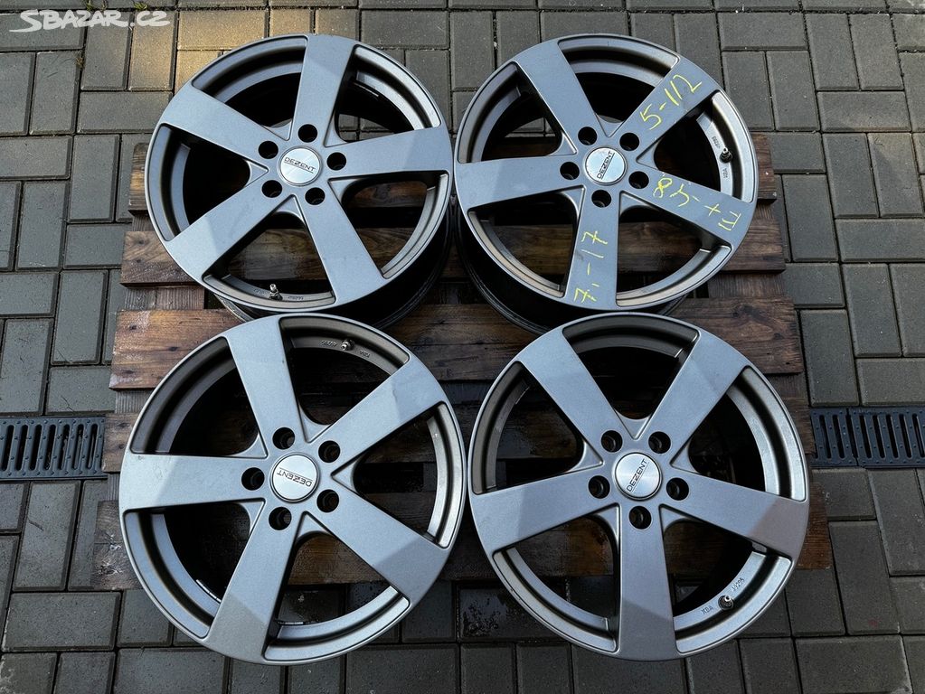 Alu kola, disky r17 5x112 Dezent VW, ŠKODA, SEAT