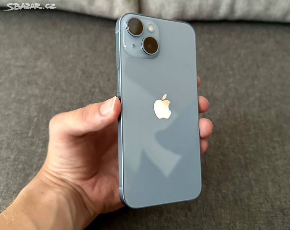 Apple iPhone 14 128gb světle modrý- top stav,kryt