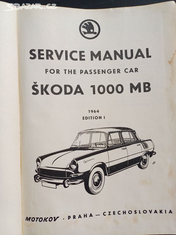 Škoda 1000MB servisní manuál v angličtině