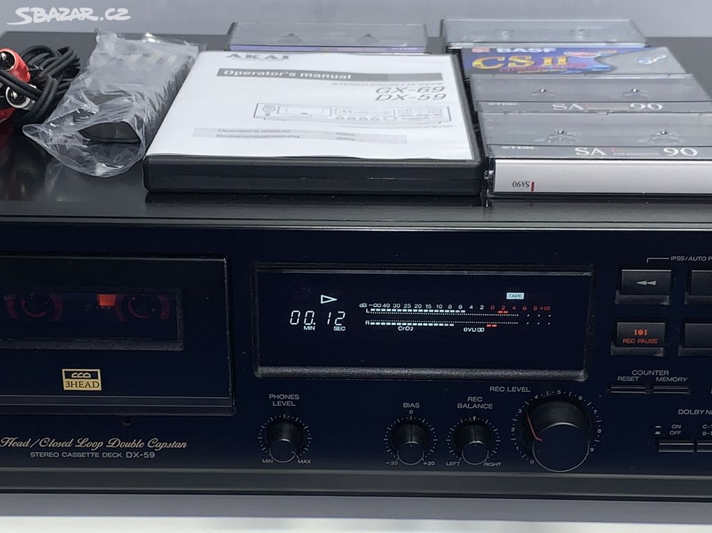 AKAI DX-59 Cassette Deck + DO/ 3Head/ Dual Capstan