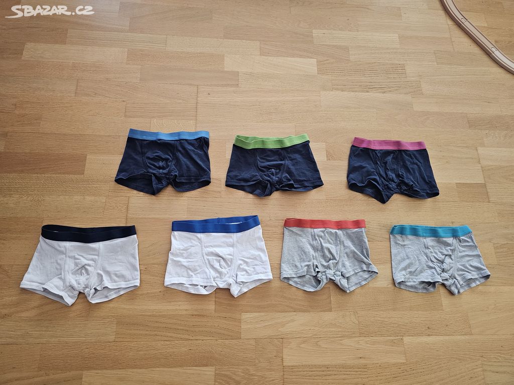 Set boxerek, 7x boxerky H&M, vel. 122/128