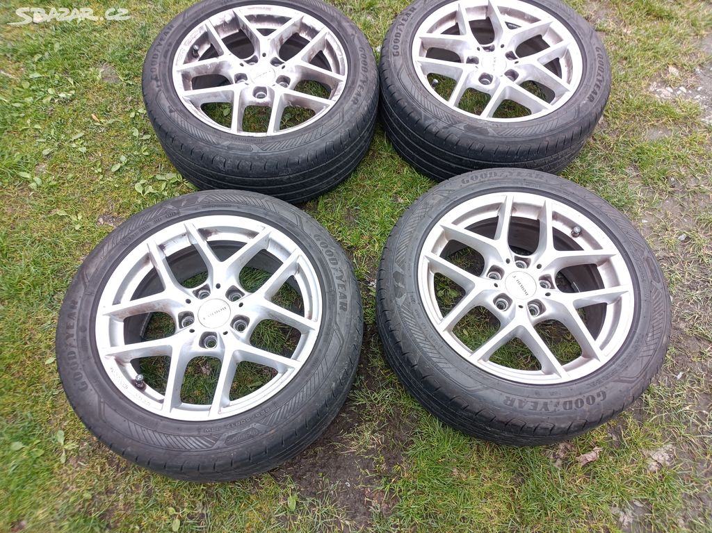 Alu kola BORBET 225/50 R17, pneu letní