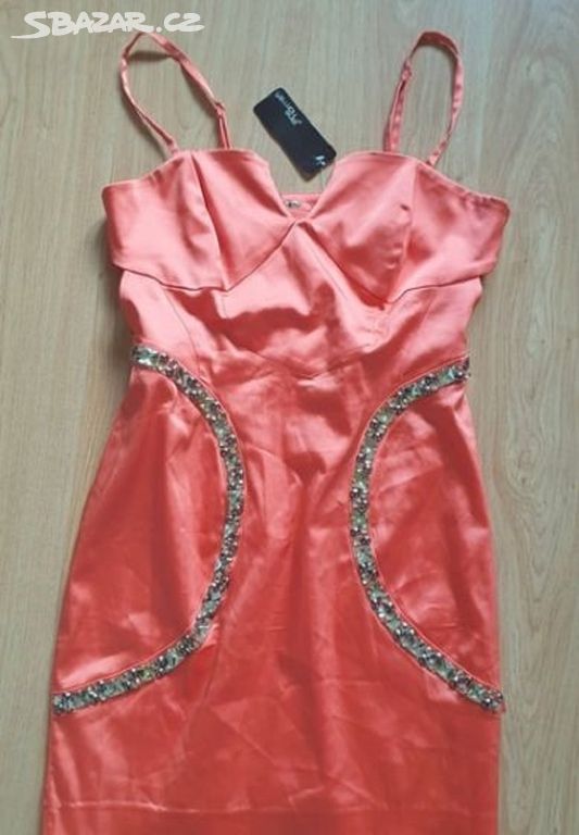 Nové krásné lososové šaty Jane Norman vel.42/XL