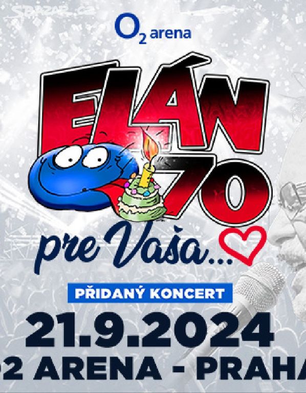 Vstupenky Elán 21.9 Praha + parkování