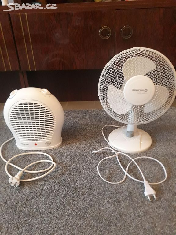 2 KUSY VENTILÁTORŮ ZN. SENCOR 220 V. NOVÉ