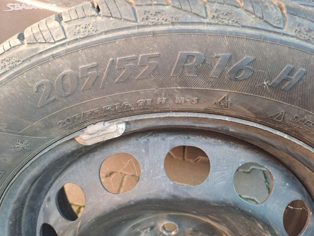 Zimní pneu 205/55 R16 91H na plech.d.