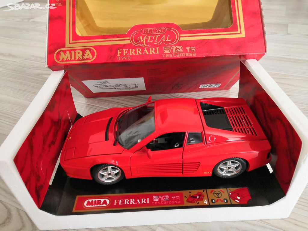 Model auta Ferrari 512 TR 1/18 Mira + TOP