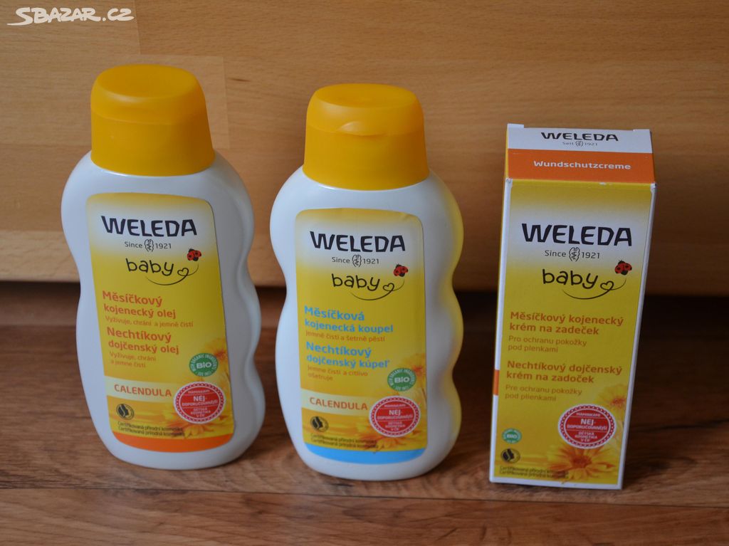 Kosmetika Weleda baby - sada 3 produktů.