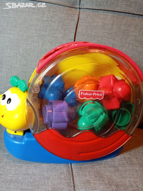 Šnek vkládací Fisher Price, stav viz foto