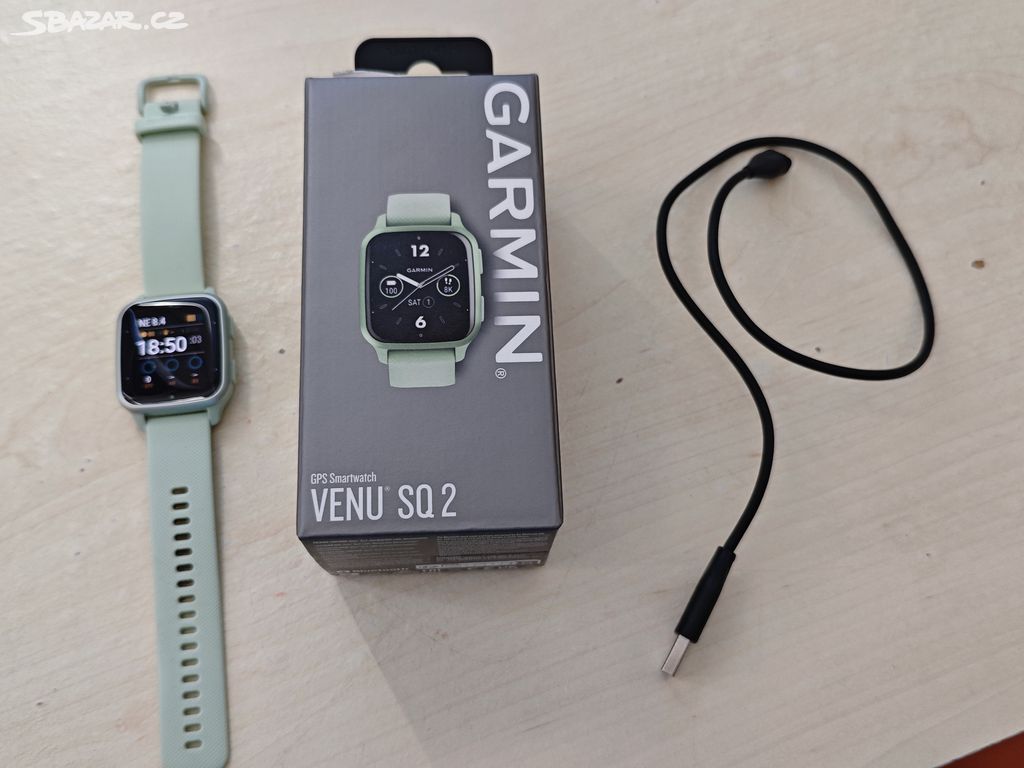 Chytré hodinky Garmin Venu Sq 2 - zelené,v záruce