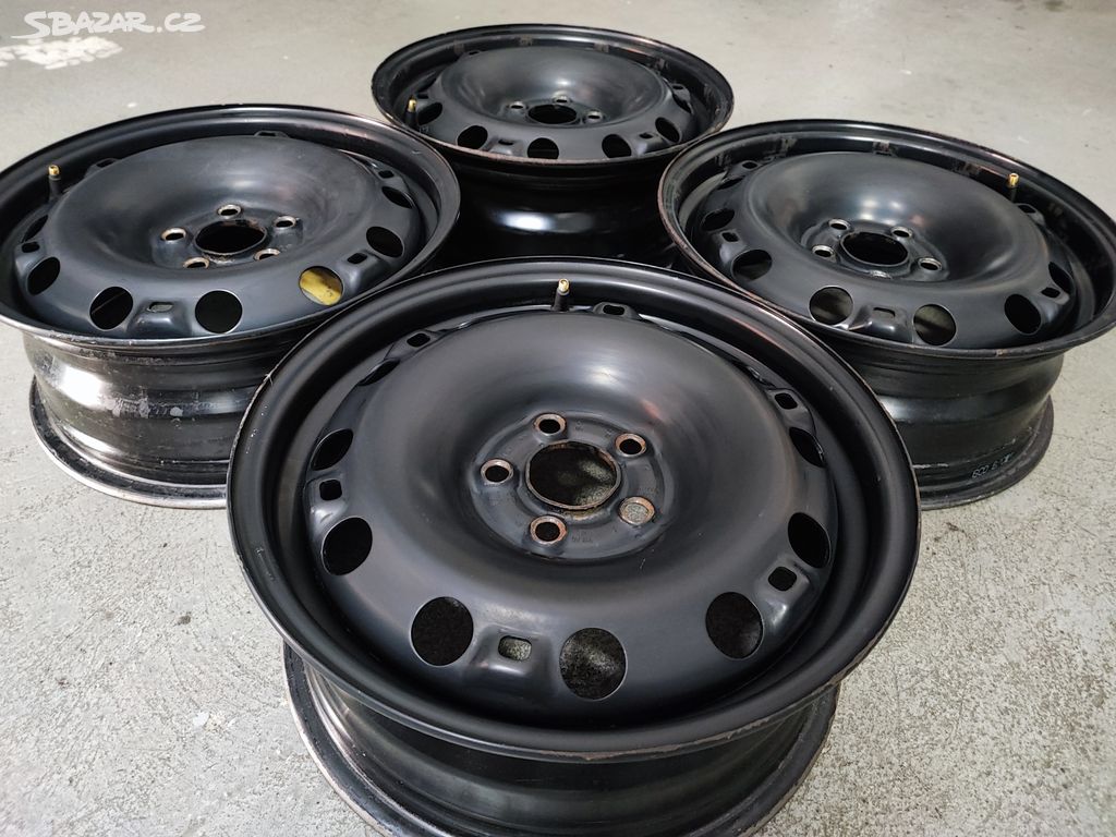 Plechové disky 15 R15 R 5x100 ET38 6J VW Škoda