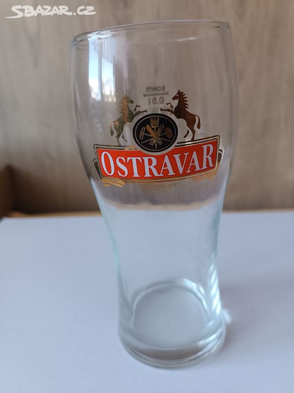 Pivní sklenice pivovaru Ostravar - 0,5L