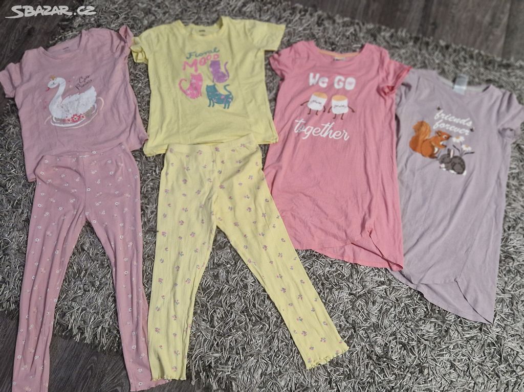 4x pyžamo noční košile H&M 134/140