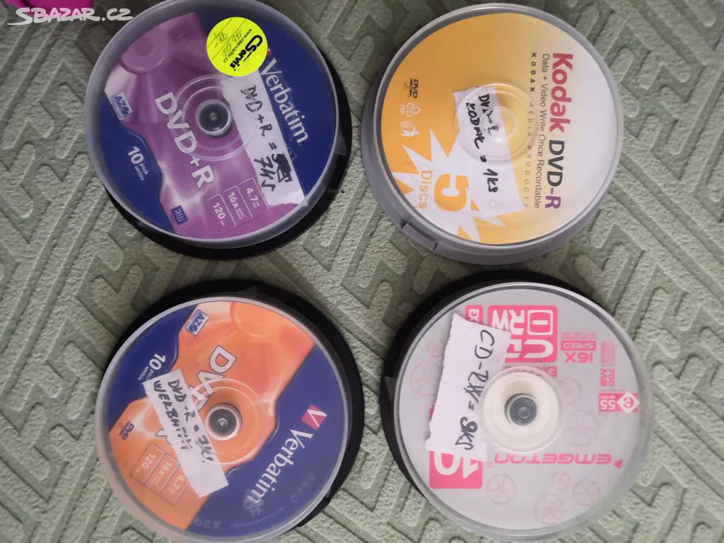 DVD A CD prázdné nepoužité