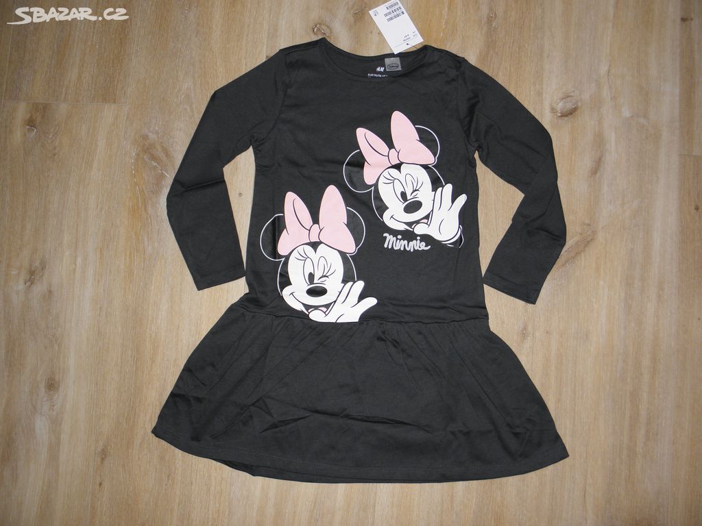 Nové bavlněné šaty s Minnie zn. H&M vel.110/116