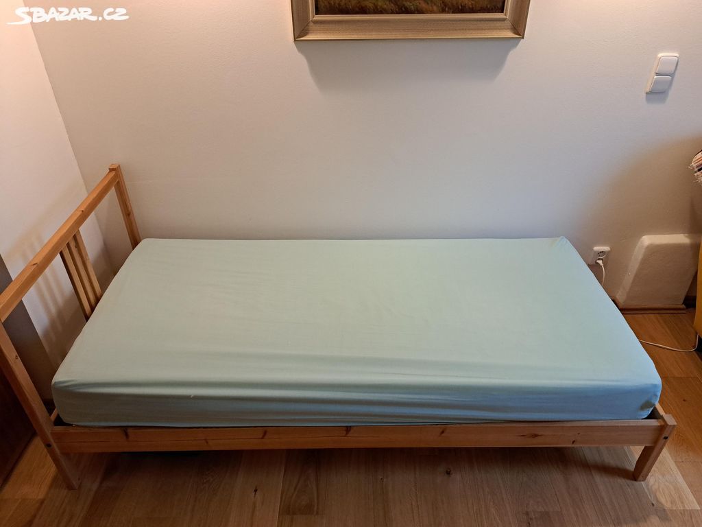 Postel IKEA Fjellse 90 x 200, rošt, matrace IKEA