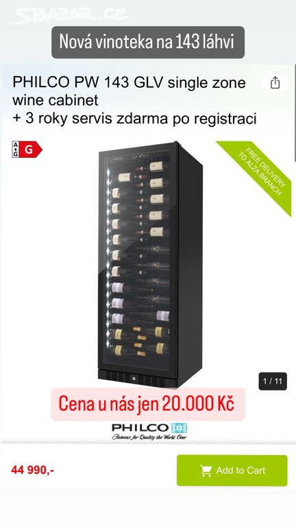 Nová vinoteka na 143 láhvi