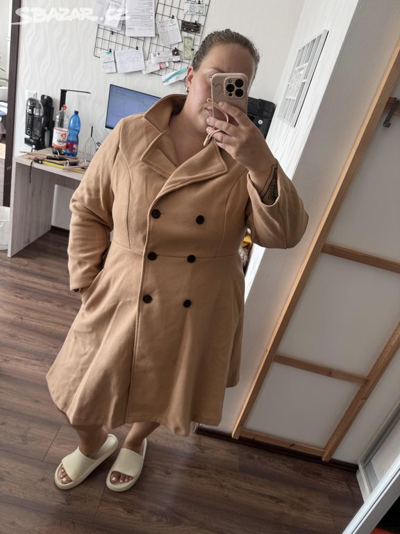 Camel kabát ve vel. 3XL - nový