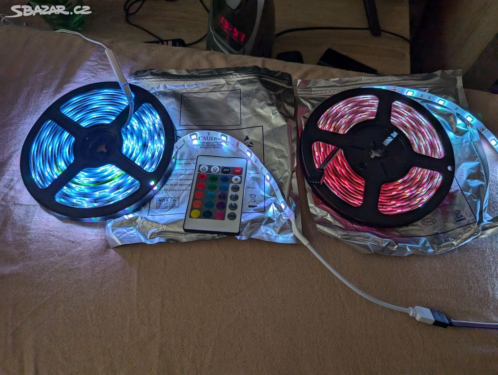 2XLED 5 m pásek Světla RGB venkovní použití nová