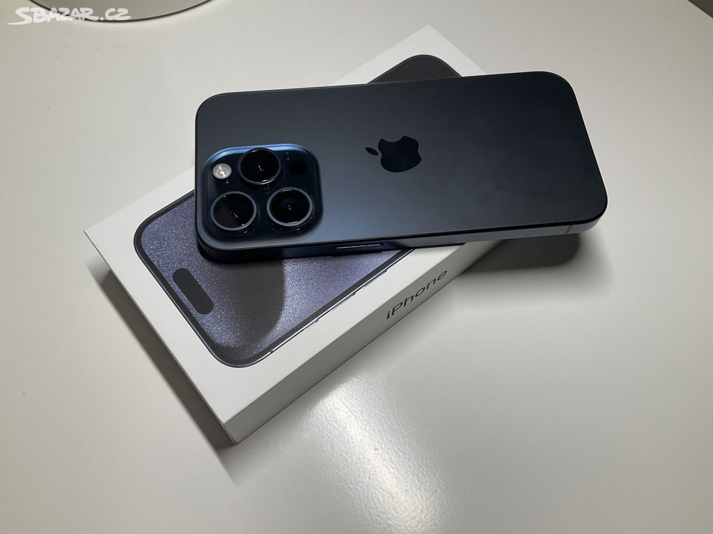 iPhone 15 PRO 128 GB ( modrý titan )