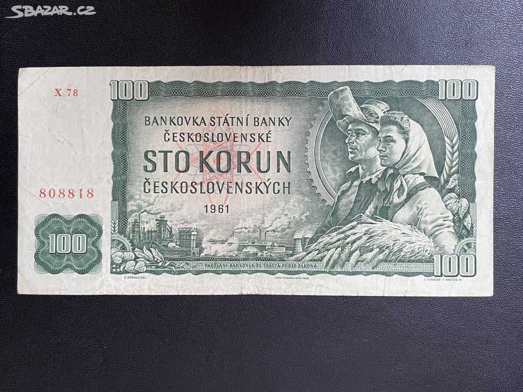 Bankovka 100 korun z roku 1961 X