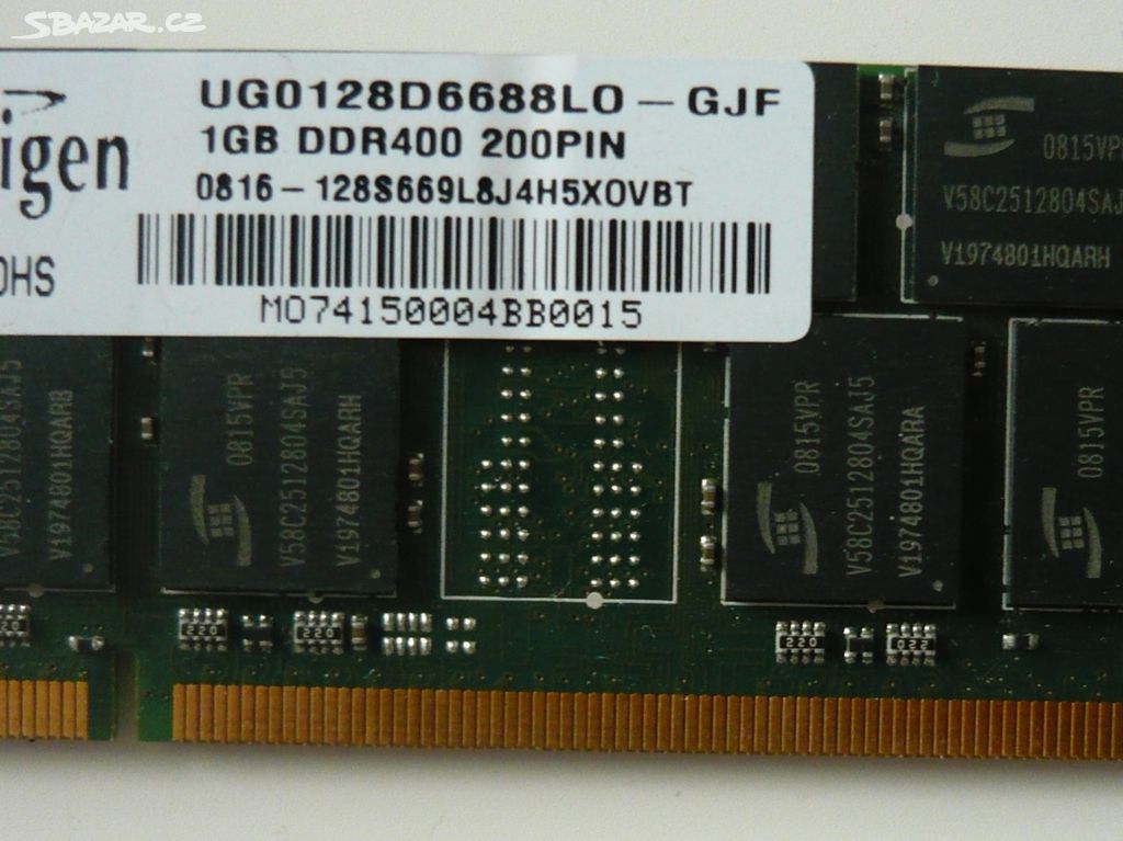 Unigen 1GB DDR 400MHz SO-DIMM UG0128D6688LO-GJF