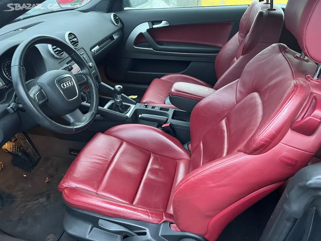 Audi A3 1.8TFSi 118kW cabrio červená kůže - fotka 3
