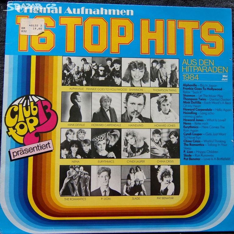 LP deska - 16 Top Hits - Aus Den Hitparaden 1984
