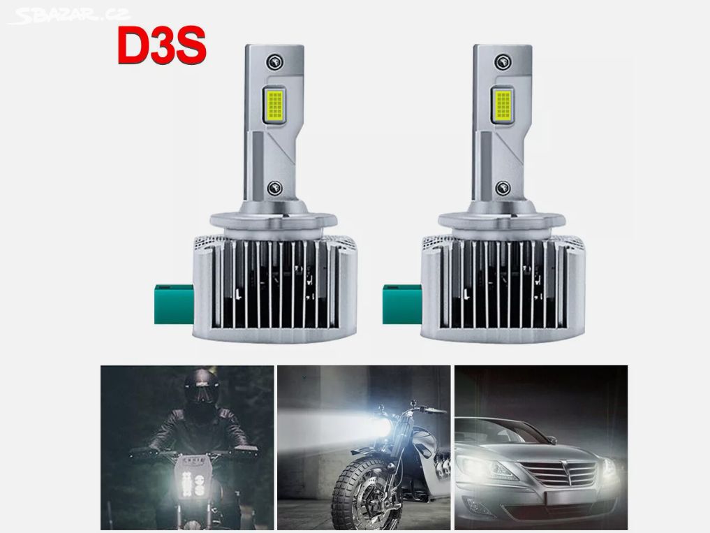 LED žárovky D3S Canbus 80000LM