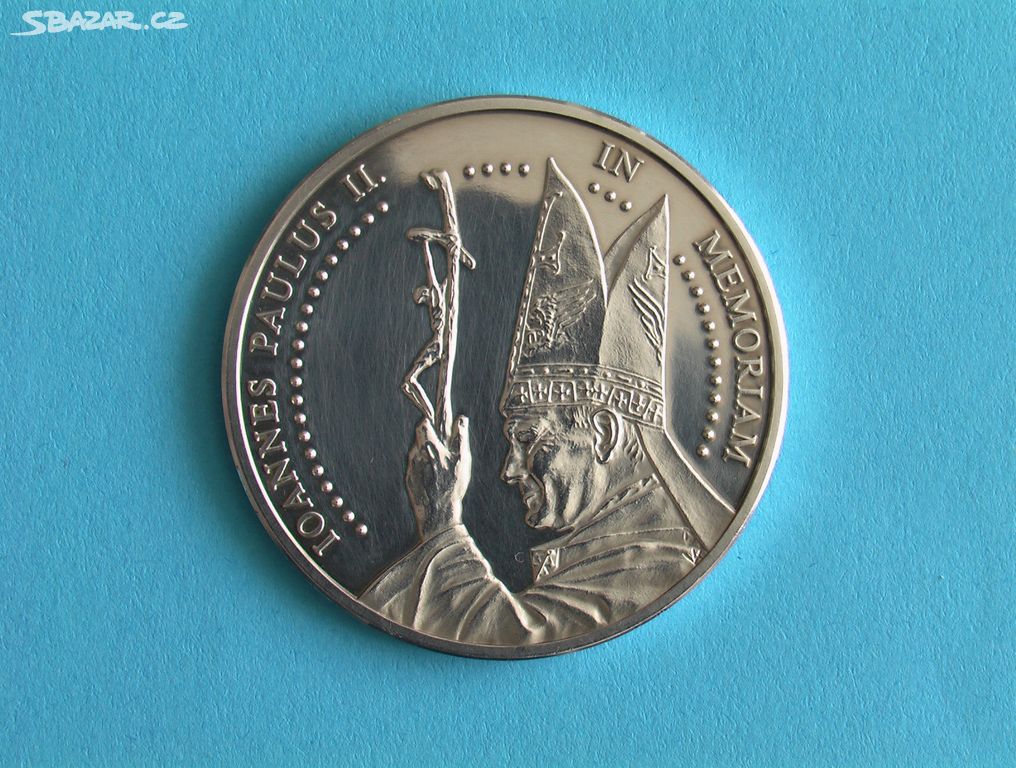 Stříbrná(Ag999) medaile Jan Pavel II.