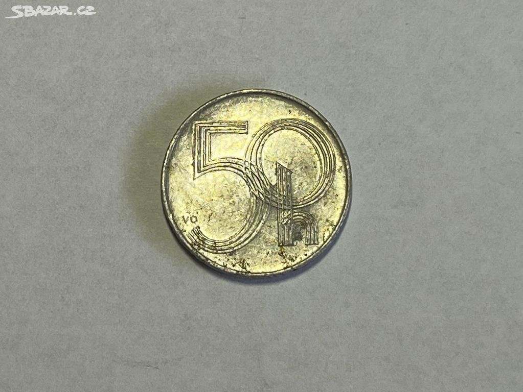 Mince Česko 50 haléřů 1996