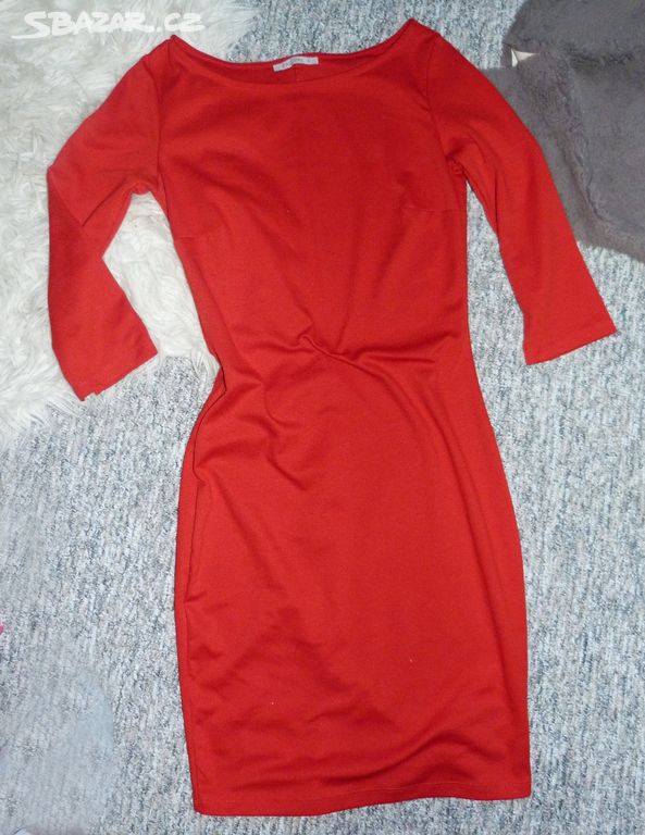 Dámské červené bodycon šaty CALLIOPE vel. 36/S