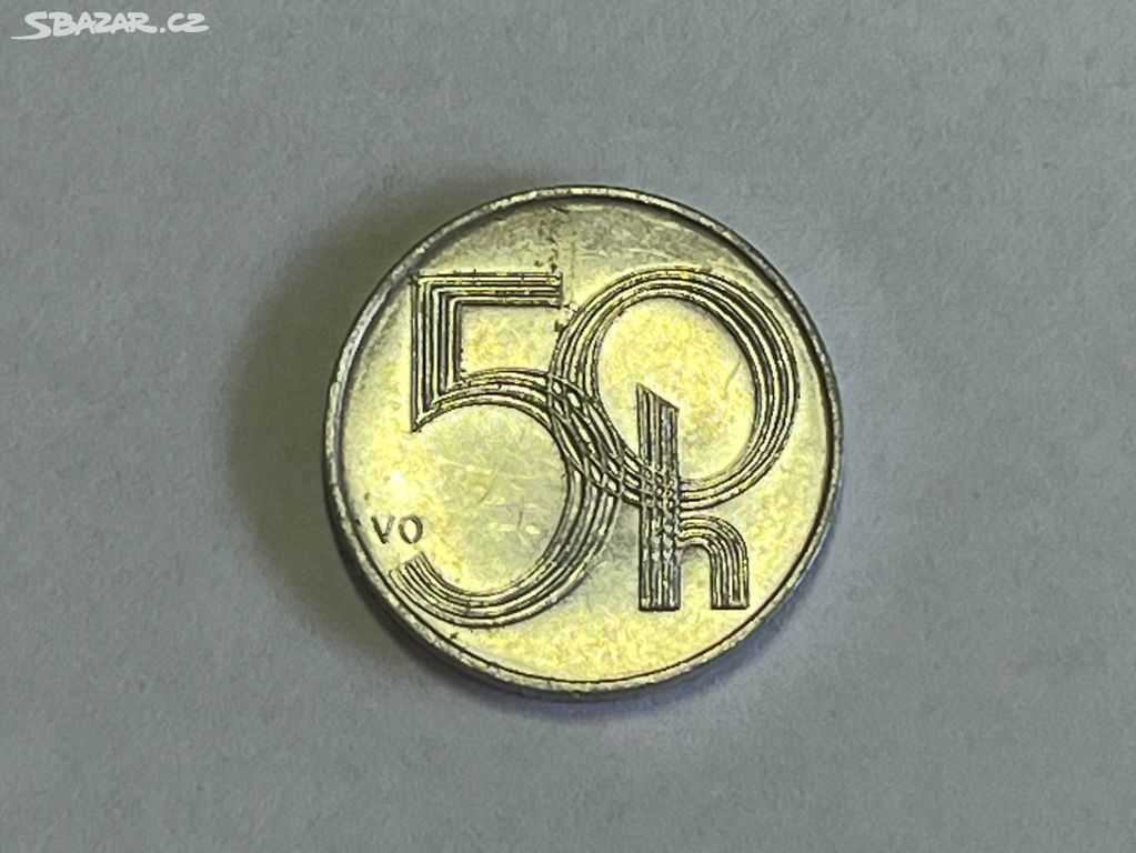 Mince Česko 50 haléřů 2005