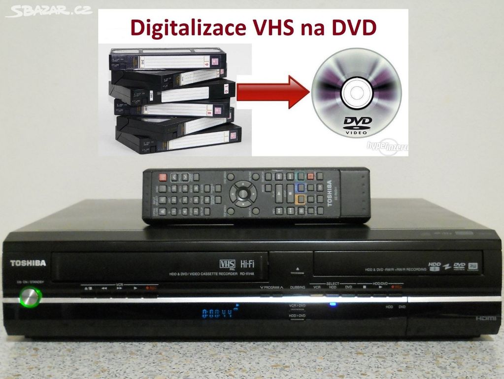 Toshiba RD-XV48 VHS-DVD-HDD rekordér HDMi